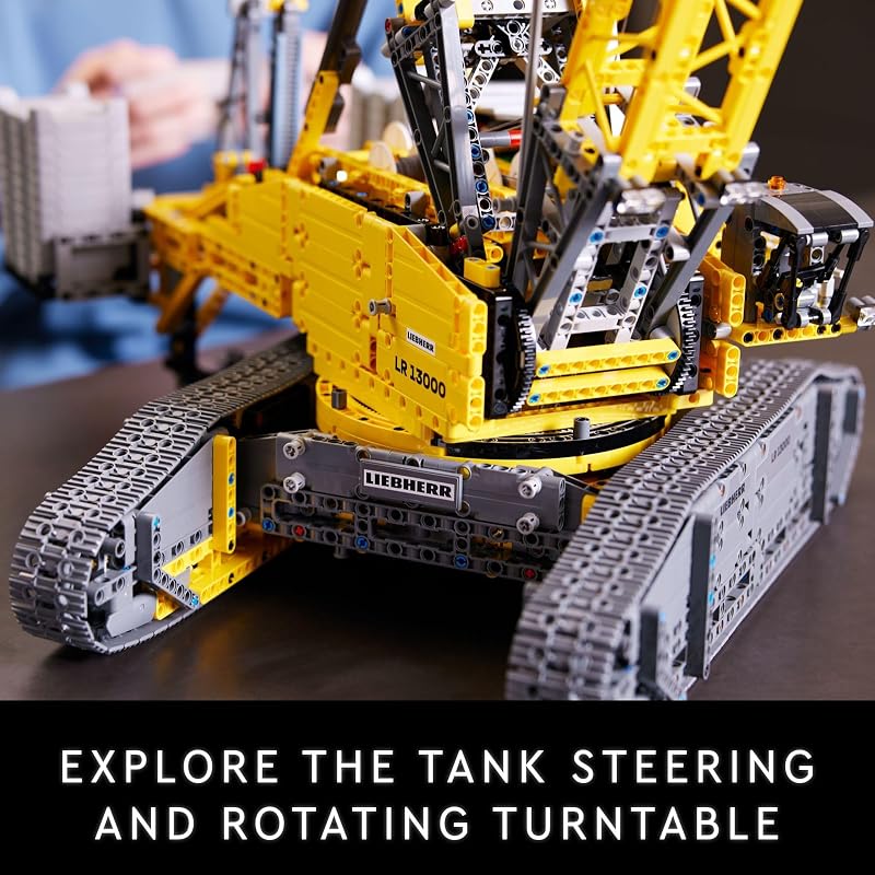LEGO Technic Liebherr Crawler Crane LR 13000 Model Kit Bedroom or Office Decor for Adults Ages 18 Building Blocks for Adults to Display Gift Ideas 42146