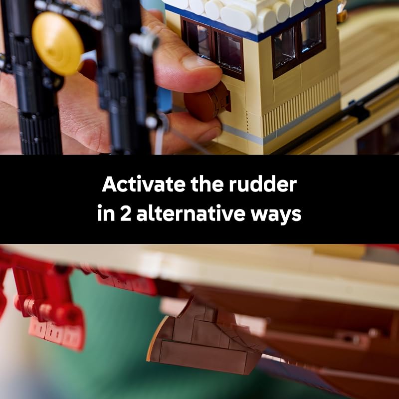 LEGO Ideas River Steamboat Building Set Room Decor for Men and Women Boat Model Building Kit for Adults Ages 18 Arts Crafts Display for Bedroom or Office Gift Idea for Birthdays 21356