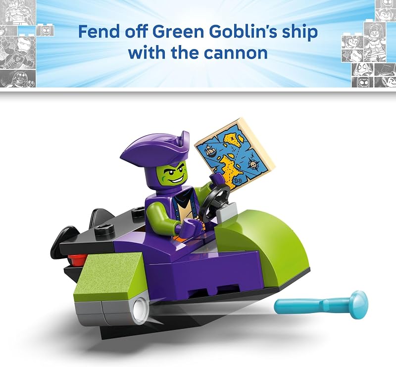 LEGO Marvel Spidey and His Amazing Friends Team Spidey Pirate Ship Building Toy for Kids Super Hero Pretend Play Set for Preschool Boys Girls Ages 4 Gift Idea for Birthdays 11208