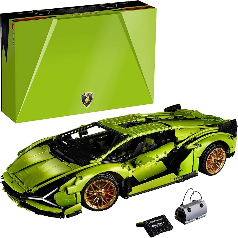 LEGO Technic Lamborghini Sián FKP 37 Building Sets for Adults Detailed Lamborghini Model Car Kit for Men Women Ages 18 Years Display in Room as Decor 42115