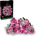 LEGO Botanicals Bouquet of Pink Roses Artificial Flowers Building Blocks for Adults Ages 18 Gifts for Birthdays for Her Flowers for Home Office Shelf or Room Decor 10374