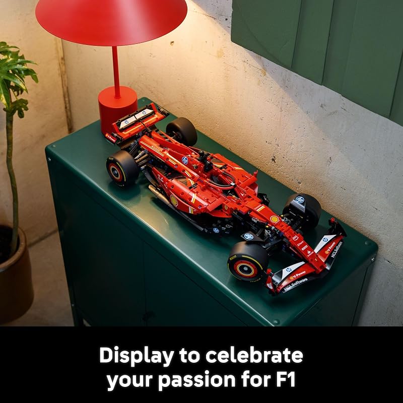LEGO Technic Ferrari SF 24 F1 Model Car Kit Building Set for Adults Ages 18 with Realistic Features Ferrari DIY Craft for Display Gift Idea for F1 Fans 42207