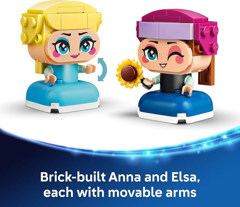 LEGO Disney Frozen Mini Anna Elsa Toys Building Set for Girls Boys Ages 5 Frozen Toys for Pretend Play or Bedroom Decor Gifts for Birthdays 43284