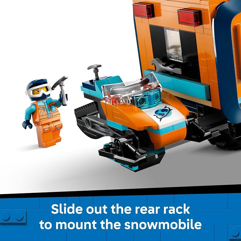 LEGO City Arctic Explorer Science Lab Truck Building Toy STEM Pretend Play Set for Boys Girls Ages 8 Buildable Toy Truck for Kids W 5 Minifigures Gift Idea for Birthdays 60471