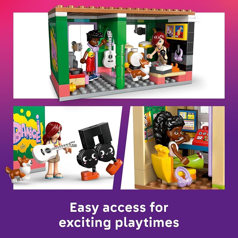 LEGO Friends Music Store Apartment Building Set Interactive Storytelling Playset for Girls Boys Ages 7 Includes Marimba the Corgi Toy Gift Idea for Birthdays and Music Lovers 42653