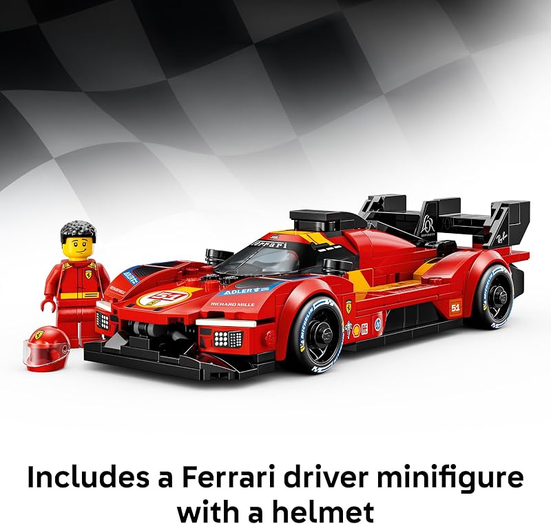 LEGO Speed Champions Ferrari 499P 77261 Building Toy for Boys Girls Ages 9 Detailed Toy Car for Kids Play or Display Model 329 pieces Gift for Birthdays