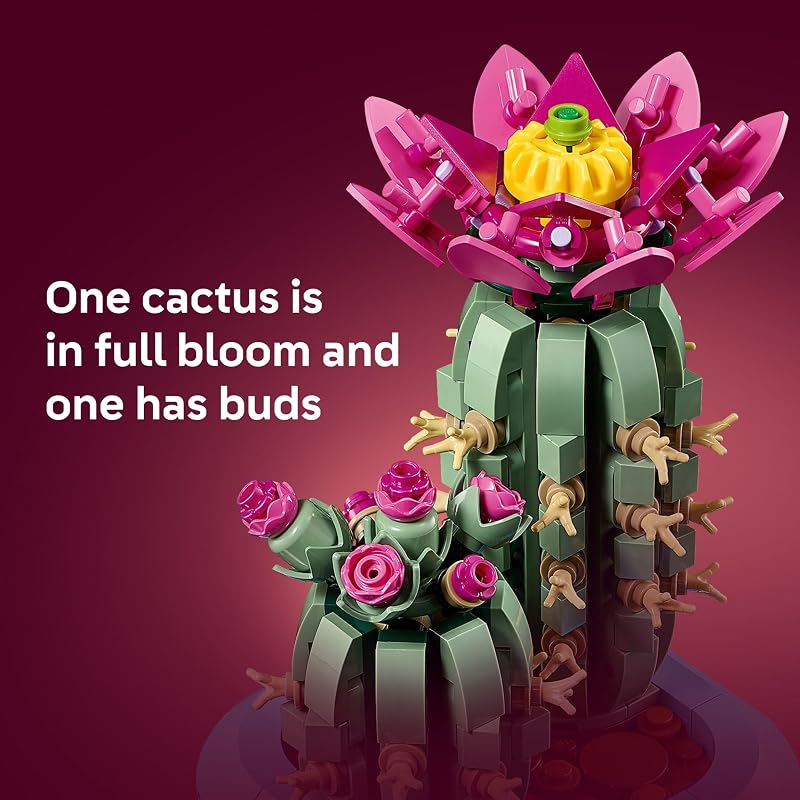 LEGO Botanicals Flowering Cactus 11509 Birthday Gifts for Girls Boys Ages 9 Building Toy Craft Activity Bedroom Desk Decor 482 pieces