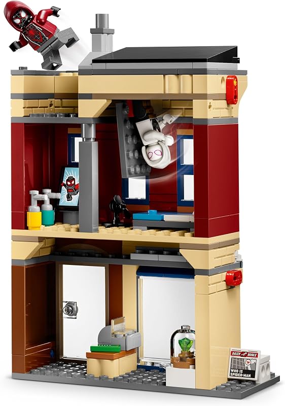 LEGO Marvel Spider Man vs Oscorp Building Toy Pretend Play Set W 8 Toy Minifigures for Boys Girls Ages 10 Super Hero Building Blocks for Preteens Idea for Birthdays 76324