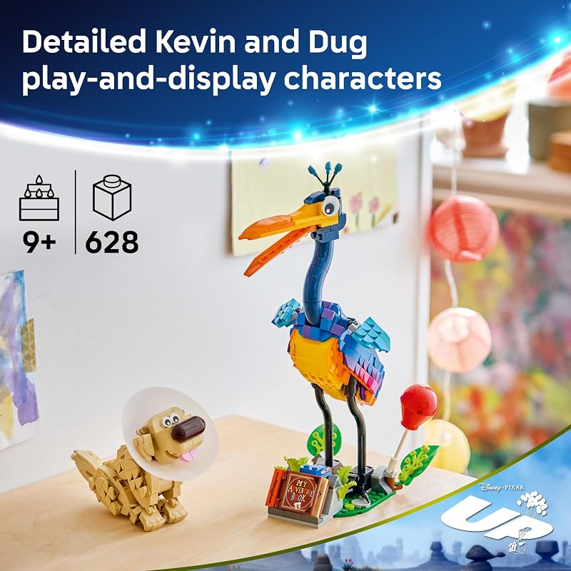 LEGO Disney and Pixar Kevin Dug Building Toy Up Movie Set for Girls Boys Ages 9 Disney Gift for Kids Fans Kids Bedroom or Desk Decor 43290