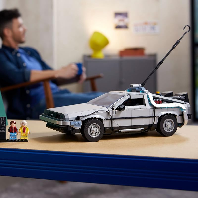 LEGO Icons Back to the Future Time Machine 10300 Model Car Building Kit Based on the Delorean from the Iconic Movie Perfect Build for Teens and Adults Who Love to Create