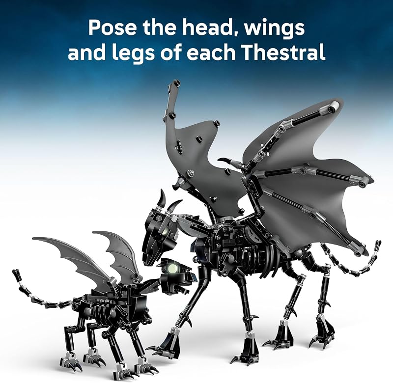 LEGO Harry Potter Thestral Family Building Toy Pretend Play for Kids Boys and Girls Ages 10 Collectible Harry Potter Poseable Action Figures Gift Idea for Birthdays 76458