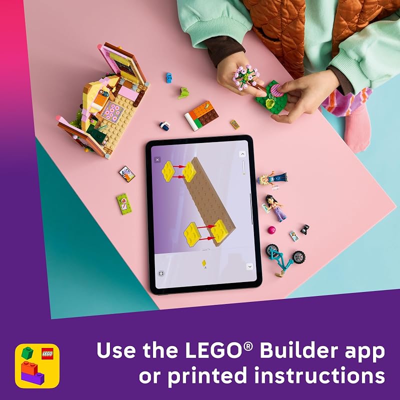 LEGO Friends Nature Glamping Cabin 42682 Building Toys for Girls Boys Ages 6 Dollhouse Cabin W 2 Minidolls for Pretend Play 295 pieces Gift For Birthdays