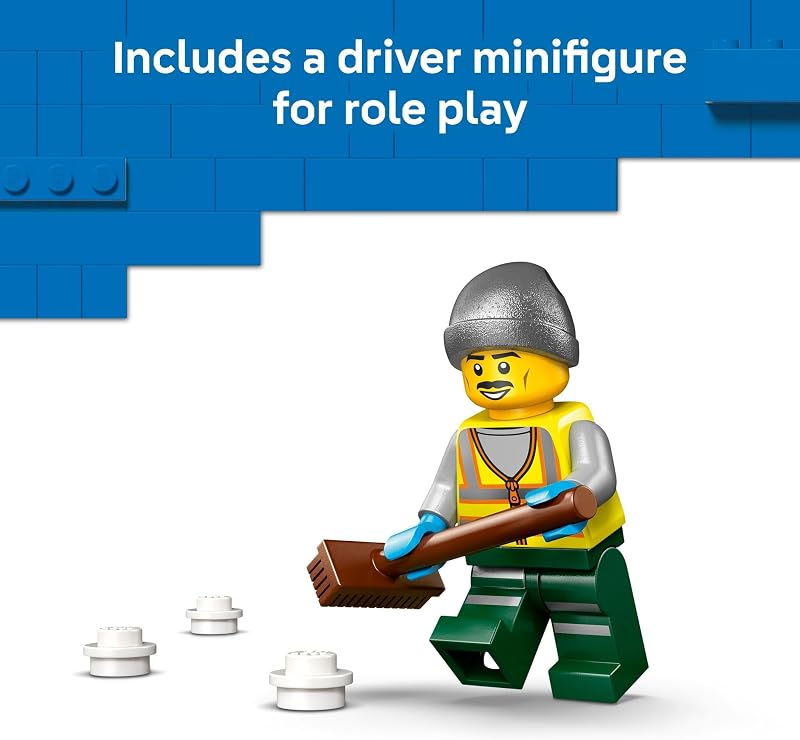 LEGO City Snowplow Truck Building Toy for Kids Pretend Play Vehicle for Boys Girls Ages 5 Toy Truck W Movable Plow Driver Minifigure Gift Idea for Birthdays 60490