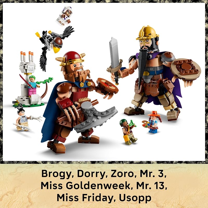 LEGO ONE PIECE Dorry vs Brogy Giants of Little Garden 75644 Building Toys for Boys Girls Ages 9 4 Minifigures Posable Giant Figures 733 pieces Gift for Birthdays