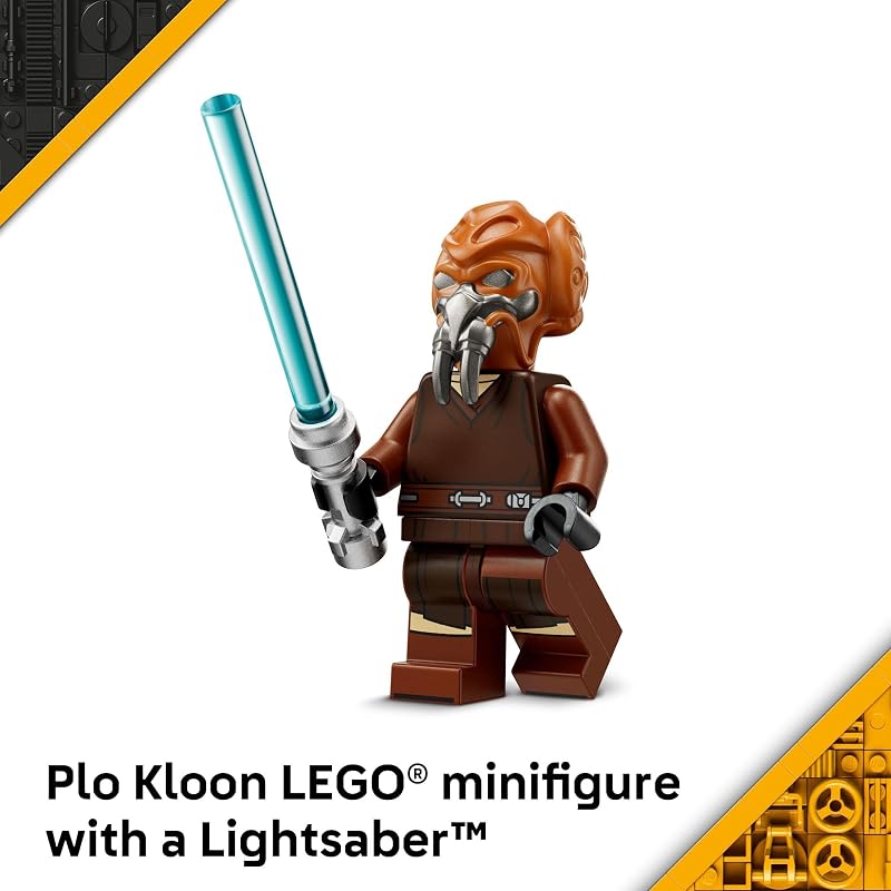 LEGO Star Wars Plo Koons Jedi Starfighter Microfighter Juguete para Niños Juguete de construcción para juego de simulación Juego de las Guerras Clon y decoración de habitación para niños y niñas