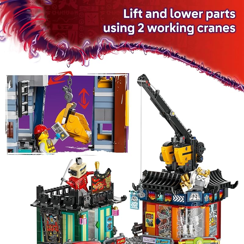 LEGO NINJAGO City Workshops Building Toy Ninja Set for Boys Girls Ages 14 Gift for Teens Includes 10 Minifigures and a Mech for Play and Display 71837