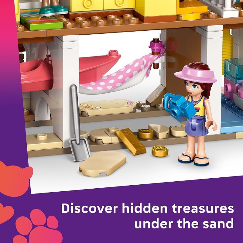 LEGO Friends Beach House with Seals Building Toy for Girls Boys Pretend Play Set for Kids Ages 7 W 3 Minidolls 2 Toy Animals Accessories Gift Idea for Birthdays 42699