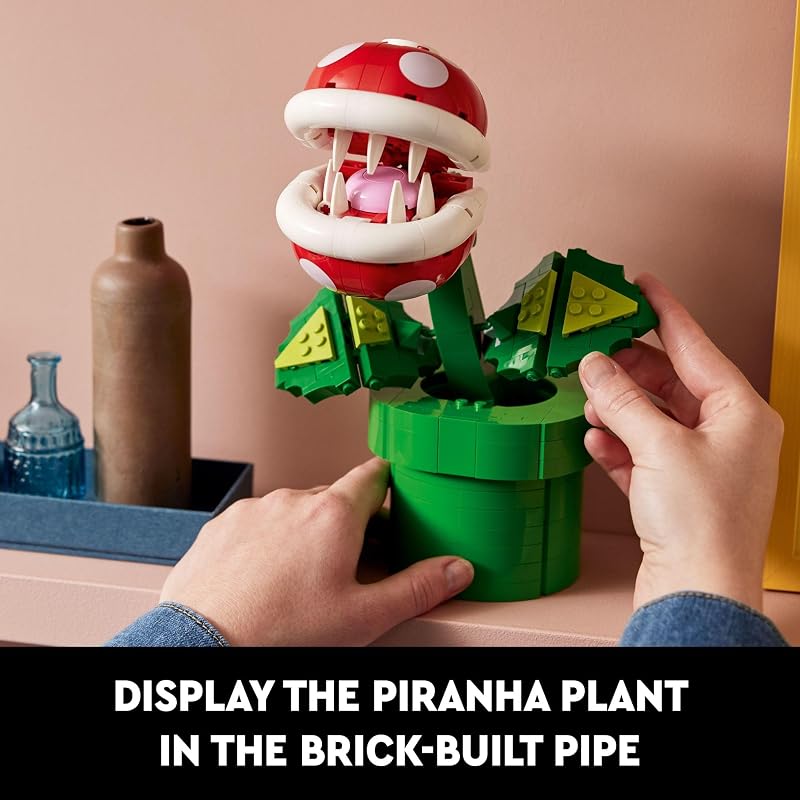 LEGO Super Mario Piranha Plant Building Sets for Adults Mario Collectible for Men Women Ages 18 Years Gift for Birthdays Bedroom Home Office or Book Shelf Decor 71426