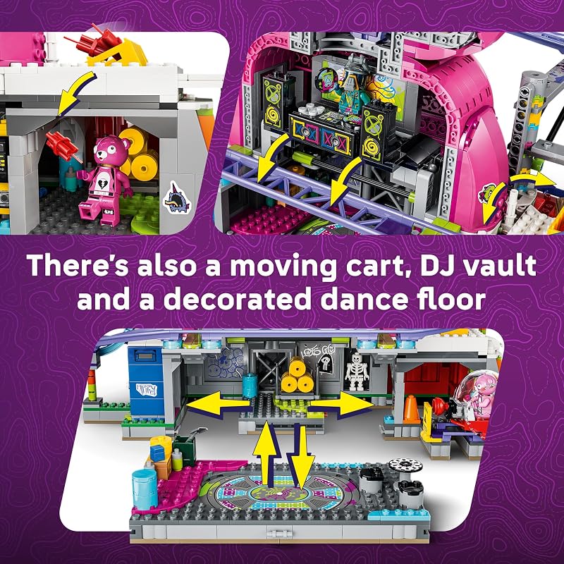 LEGO Fortnite Rave Cave 77082 Building Toy Boys Girls Ages 12 Display Play Model for Fans W 6 Minifigures 1963 pieces Gift for Gamers