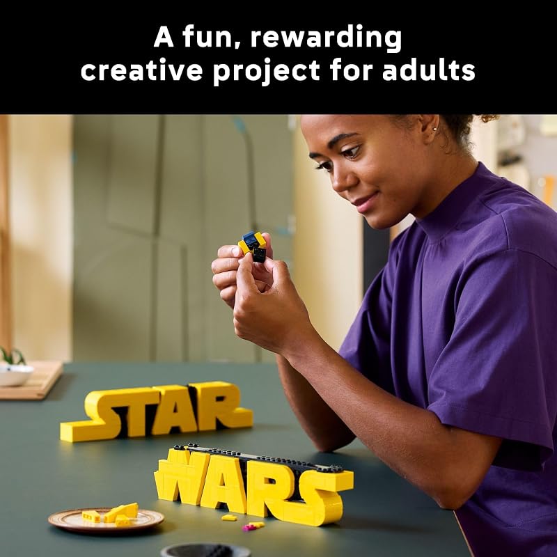 LEGO Star Wars Brick Built Star Wars Logo Building Set for Adults 18 Star Wars Gift Idea for Birthdays Collectible DIY Model Kit Home Decor Idea for Fans of The Movie Series 75407