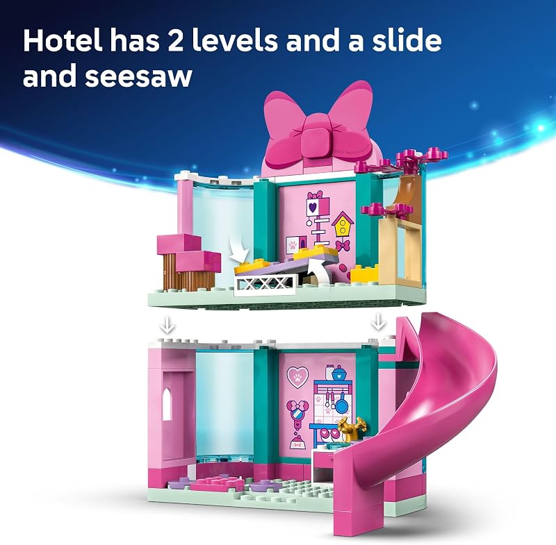 LEGO Disney Minnies Pet Hotel Toddler Toy Minnie Mouse Building Set for Girls and Boys Ages 4 Mickey Mouse Clubhouse Preschool Learning Educational Toy Disney Gift Idea for Birthdays 43274