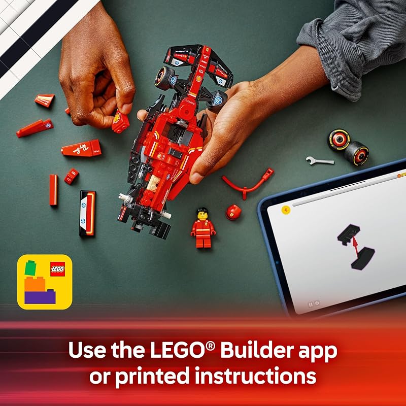 LEGO Speed Champions Ferrari SF 24 F1 Race Car Toys Building Sets for Kids Boys Girls Ages 10 Ferrari F1 Model Car Kits for Display or Play Gift Ideas for Birthdays and Fans 77242