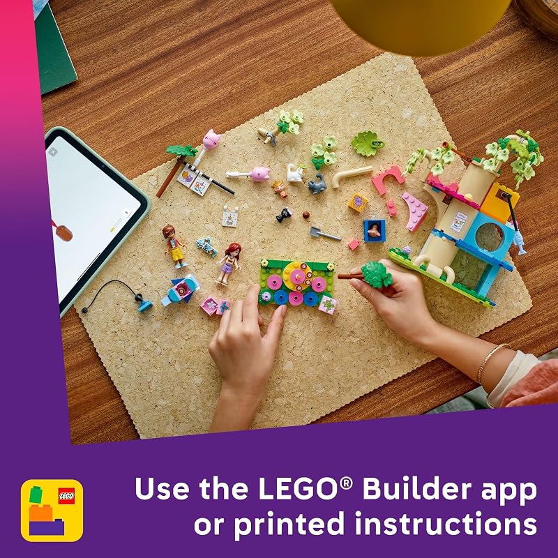 LEGO Friends Tree House Building Toy Pretend Play Building Blocks with Cat Toys 2 Minidolls Creative Storytelling Toy for Girls and Boys Ages 9 Gift Idea 42666