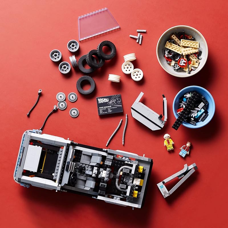 LEGO Icons Back to the Future Time Machine 10300 Model Car Building Kit Based on the Delorean from the Iconic Movie Perfect Build for Teens and Adults Who Love to Create
