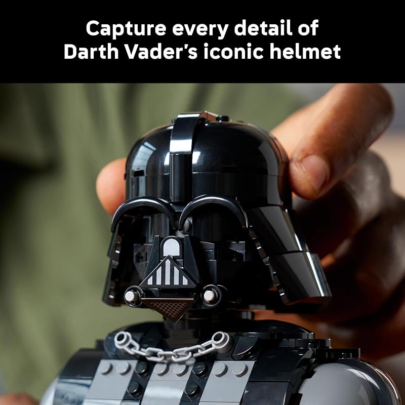 LEGO Star Wars Darth Vader Bust Collectible Building Set for Adults Ages 18 Star Wars Gift for Men Women with Darth Vader Minifigure Bedroom or Shelf Decor 75439
