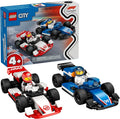LEGO City F1 Williams Racing Haas F1 Race Car Toys Car Building Toy Set for Kids Boys and Girls Ages 4 Preschool Toy for Fans Gift Idea for Birthdays 60464