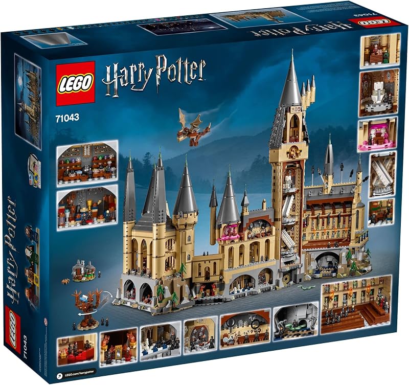 LEGO Harry Potter Hogwarts Castle 71043 Building Set Model Kit with Minifigures Featuring Wand Boats and Spider Figure Gryffindor and Hufflepuff Accessories Collectible for Adults and Teens