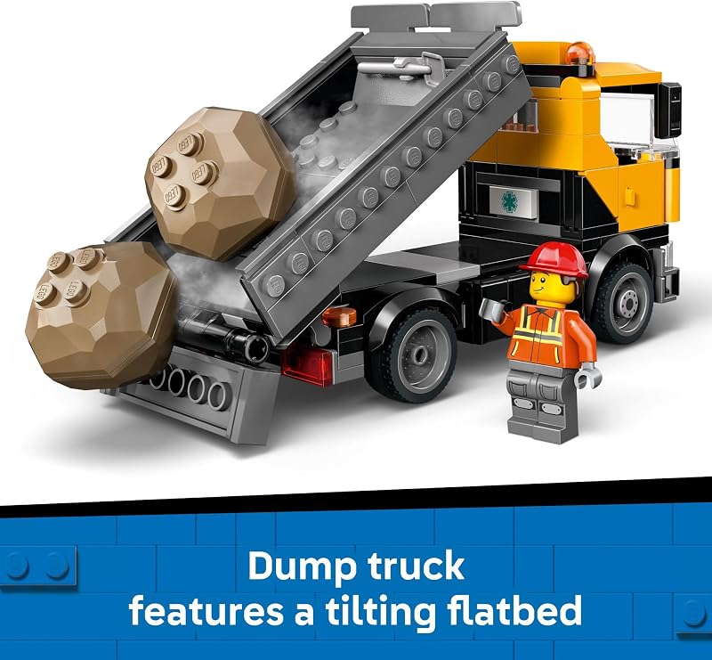 LEGO City Heavy Duty Recovery Tow Truck with Crane Building Toy Dump Tow Truck Toys for Boys Girls Ages 8 Pretend Play Set for Kids Gift Idea for Birthdays Holidays 60467
