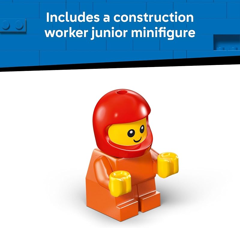 LEGO City Rides Construction Loader Building Toy for Kids Pretend Play Set for Boys Girls Ages 5 Construction Toy W Backhoe Loader Bucket Minifigure Gift Idea for Birthdays 60483