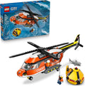 LEGO City Coast Guard Helicopter Building Toy for Kids Pretend Play Emergency Response Set for Boys Girls Ages 7 Includes 4 Minifigures Shark Rescue Pod Gift Idea for Birthdays 60503