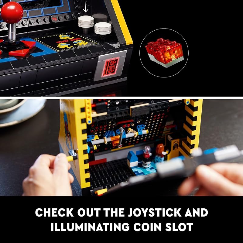 LEGO Icons PAC Man Arcade Building Sets for Adults Collectible Office Shelf or Bedroom Decor Gifts for Men Women W Moving Handle to Recreate Game 10323