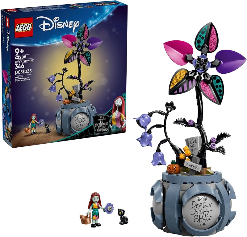 LEGO Disney Sallys Flowerpot Building Toy The Nightmare Before Christmas Set for Girls Boys Ages 9 Kids Room and Desk Decor Gift for Birthdays 43288