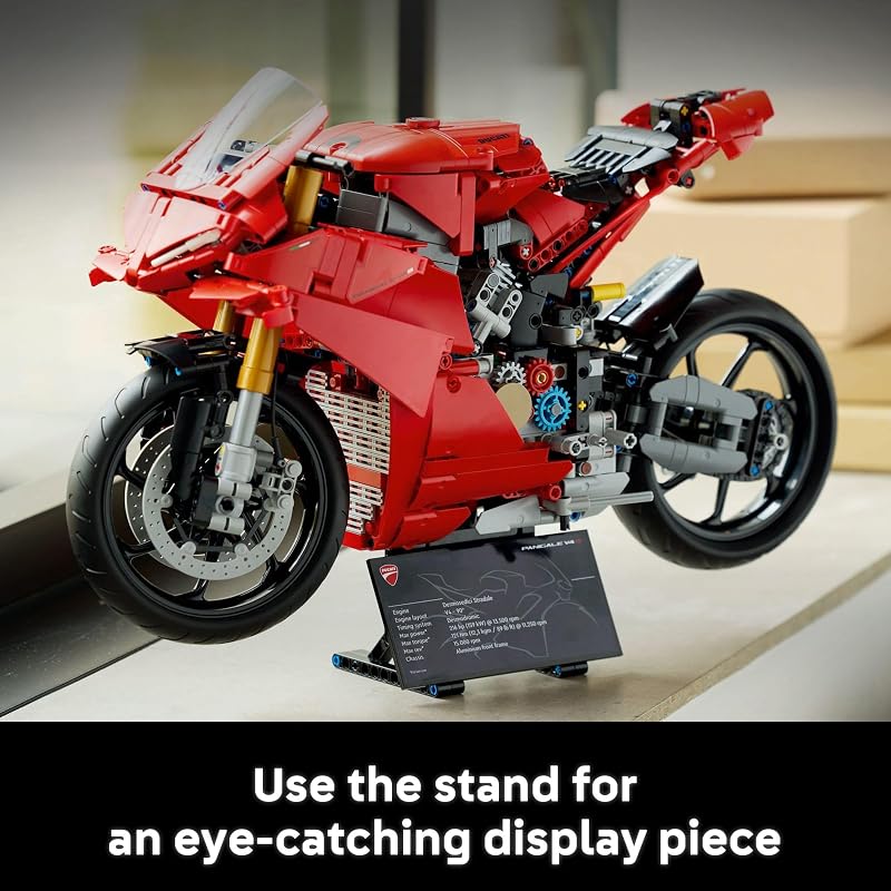 LEGO Technic Ducati Panigale V4 S Motorcycle Toy Building Set for Adults Men Women Ages 18 Gift for Birthdays 42202