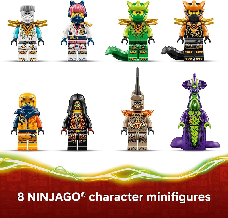 LEGO NINJAGO The Dragon of Life Building Toy for Boys Girls Poseable Dragon Toy Figure Playset for Kids Ages 9 W Mini Mech 8 Minifigures for Pretend Play Gift Idea for Birthdays 71859