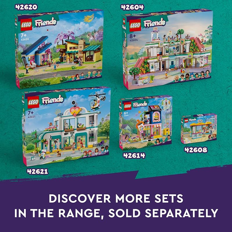 LEGO Friends Heartlake City Shopping Mall Toy Building Kit with Mini Doll Accessories for Kids to Build Social Skills and Play Together Gift Set for 8 Year Old Kids Girls and Boys 42604