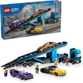 LEGO City Car Transporter 60408 Back to School Gift for Students Building Toy Boys Girls Ages 7 W Toy Cars 998 pieces Truck Toy for Kids