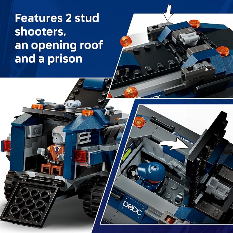 LEGO Marvel Spider Man Prison Transport Chase Super Hero Building Toy for Boys Girls Ages 8 Includes 4 Minifigures Spider Man Toy for Fans Gift for Birthdays 76349