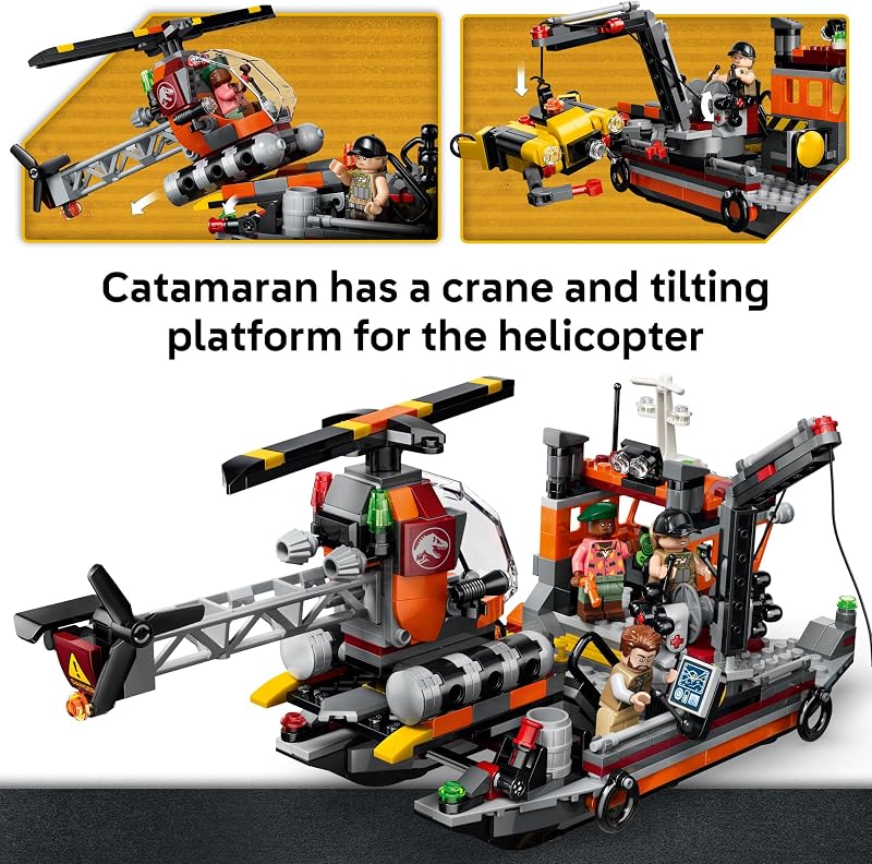LEGO Jurassic World Mosasaurus Dinosaur Boat Attack 77983 Building Toy for Boys Girls Ages 7 Dinosaur Toy Playset for Kids Pretend Play 703 pieces Gift for Birthdays