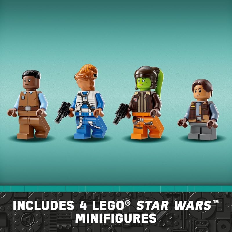 LEGO Star Wars Ahsoka Ghost and Phantom II Spaceship Toy Star Wars Building Toys Set for Kids Boys Girls Ages 10 Gifts for Birthdays 5 Minifigures 75357