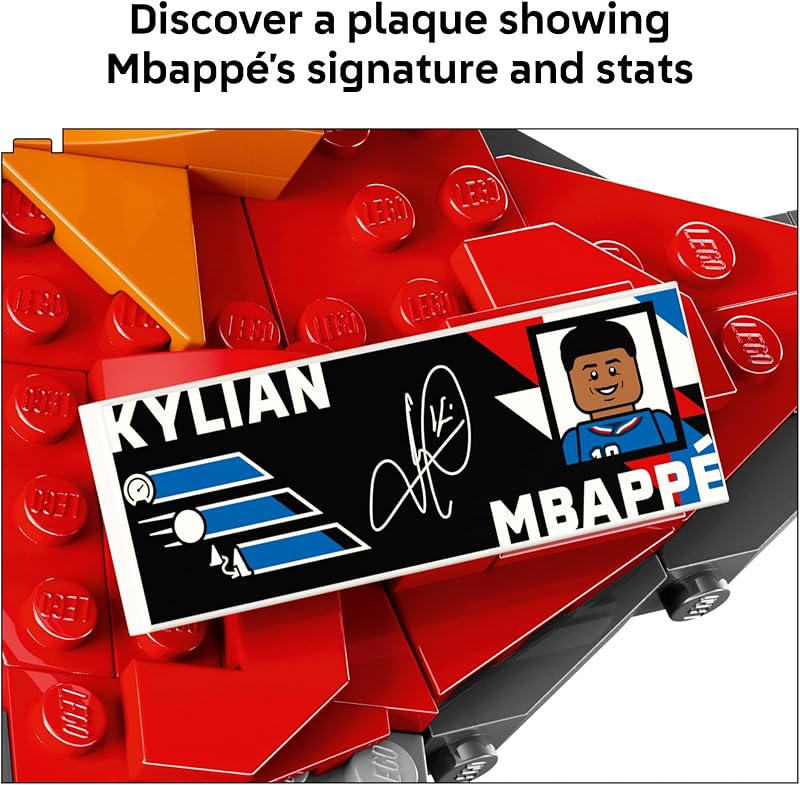 LEGO Editions Kylian Mbappé Soccer Highlights Building Set for Boys Girls Ages 10 Collectible Soccer Gift with Plaque Kids Bedroom or Shelf Decor 43013