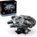 LEGO Star Wars Millennium Falcon 25th Anniversary Collectible DIY Building Set for Adults Men Women Ages 18 A New Hope Model with Display Stand Star Wars Gift 75375
