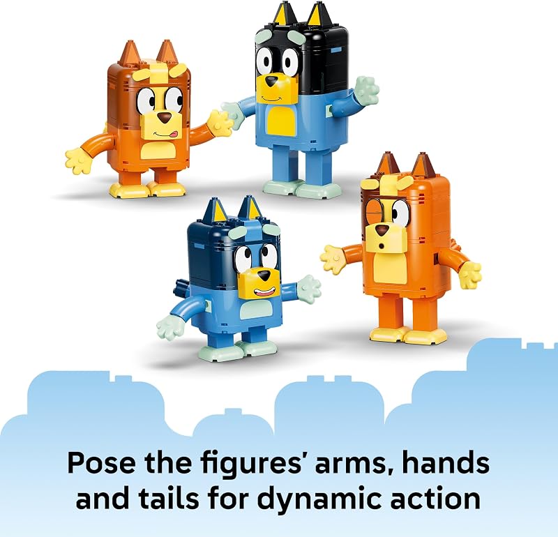 LEGO Bluey Brick Built Bluey Family Building Toy for Girls Boys Ages 5 Figures for Play or Display Kids Bedroom or Desk Decor Gift for Birthdays 11217
