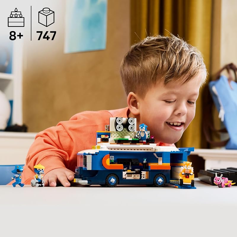 LEGO Sonic the Hedgehog Team Sonic Command Truck Building Toy Pretend Play Vehicle W 5 Figures for Boys Girls Ages 8 Toy Building Blocks for Kids Gift Idea for Birthdays 77006