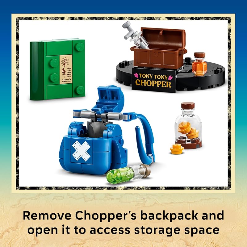 LEGO ONE PIECE Tony Tony Chopper 75643 Building Toys for Boys Girls Ages 9 Display Set for Bedroom or Book Shelf 577 pieces Gift for Birthdays