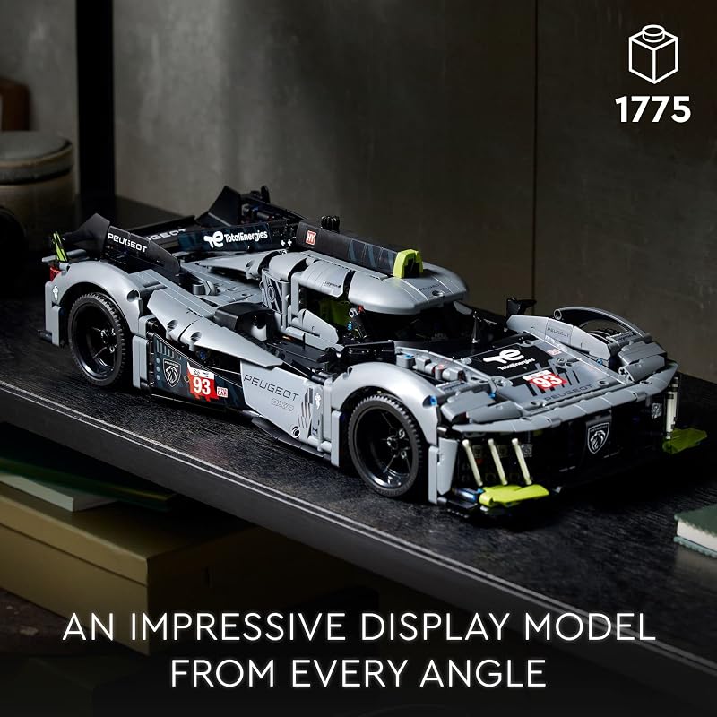 LEGO Technic Peugeot 9X8 24H Le Mans Hybrid Hypercar 42156 Collectible Race Car Building Kit for Adults and Teens 1