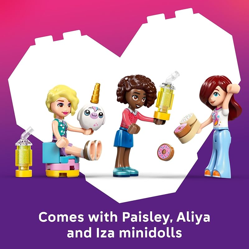 LEGO Friends Unicorn Dream Café Building Toy for Girls Boys Pretend Playset for Kids Ages 6 Gift for Birthdays W Paisley Aliya Iza Minidolls Accessories 42684